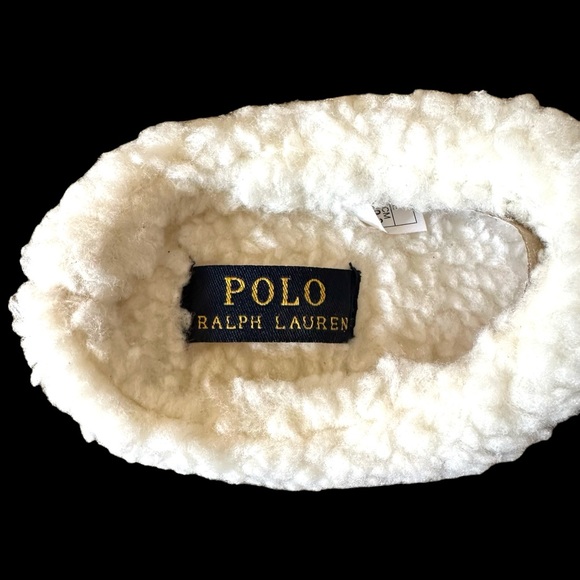 NWT Polo Ralph Lauren Gold Glitter Charlotte Scuff Slippers 13 (Little Kid) - Picture 8 of 10